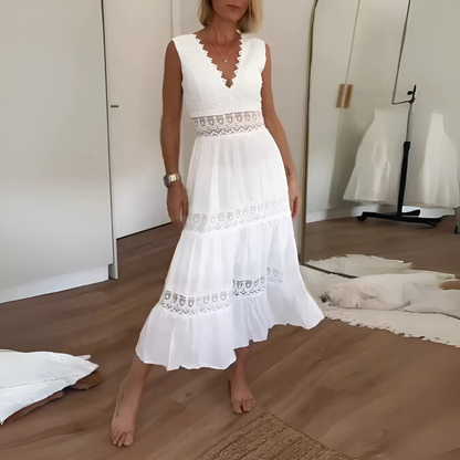 Abito lungo estivo bianco