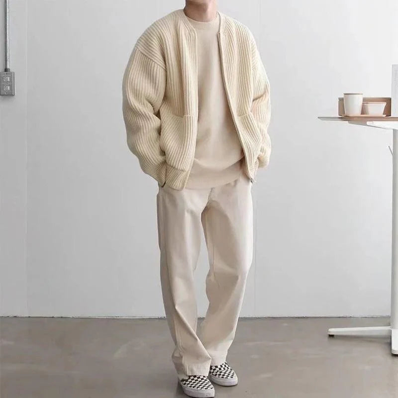 Cardigan unisex in maglia oversize