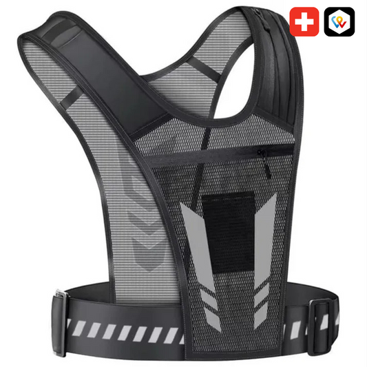 Gilet da corsa ultraleggero e riflettente