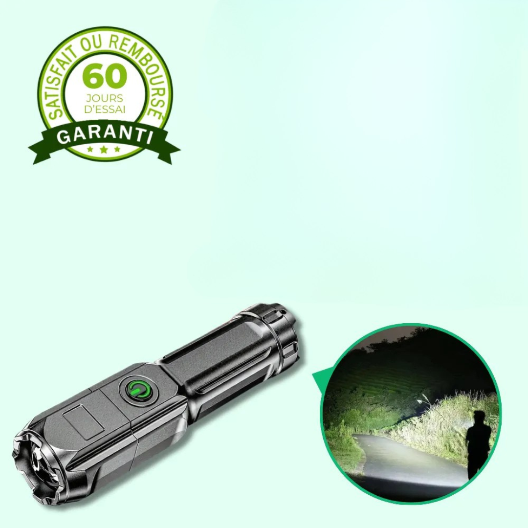 Torcia LED con zoom regolabile