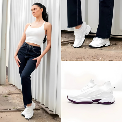 Comode scarpe da ginnastica alte +8 cm