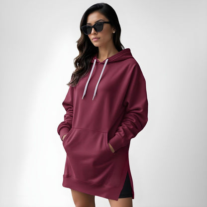 Abito oversize con cappuccio
