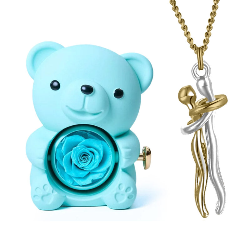 Set orso e collana Amore eterno