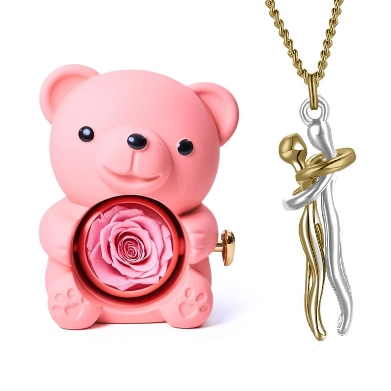 Set orso e collana Amore eterno