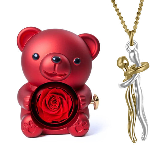 Set orso e collana Amore eterno