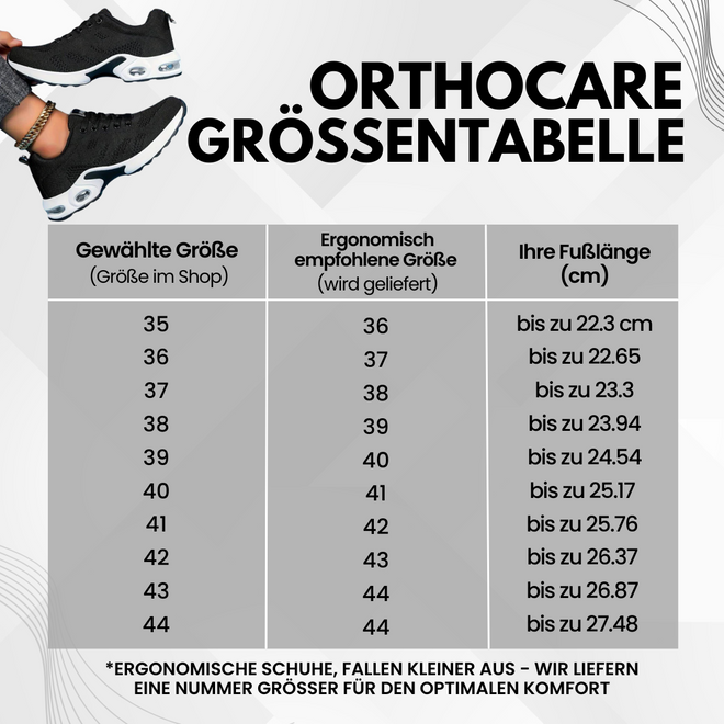 OrthoCare - Scarpe da ginnastica ergonomiche