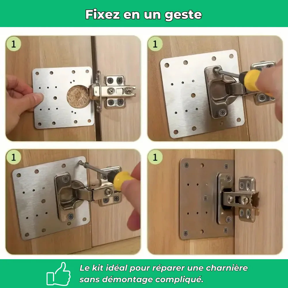 Kit per la riparazione delle cerniere dei mobili