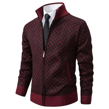 Gilet da uomo con zip in maglia elegante