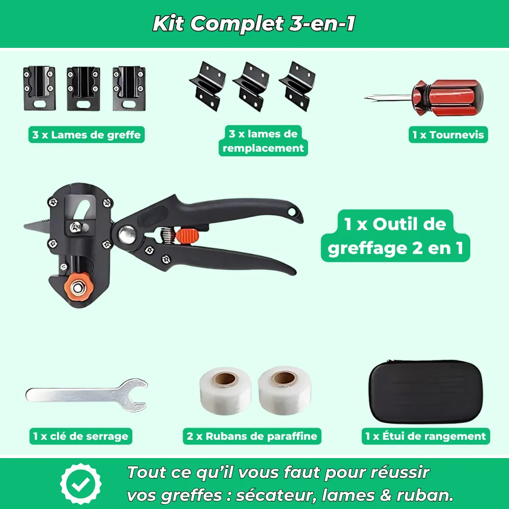 Kit di attrezzi per innesti Greff'Master｜3-in-1