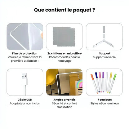 Tavolo da disegno a LED con colori