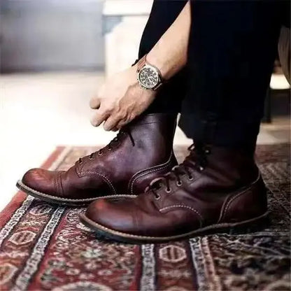 Stivali da uomo in pelle vintage
