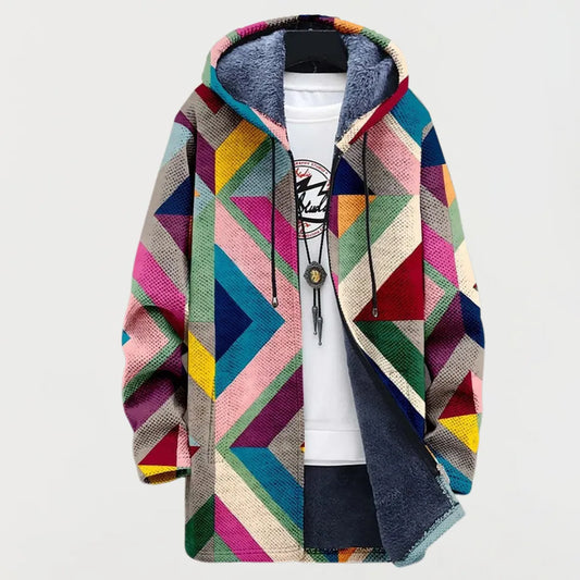 Giacca lunga patchwork bohémien