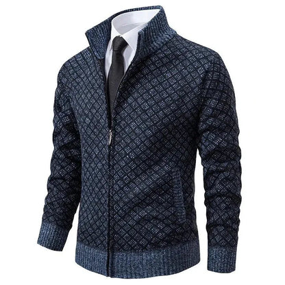 Gilet da uomo con zip in maglia elegante