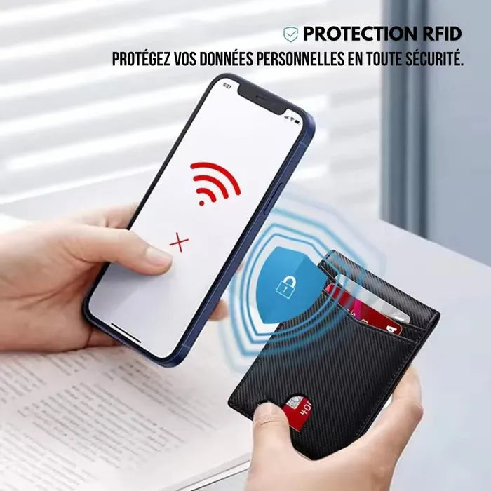 Portafoglio in pelle anti-RFID