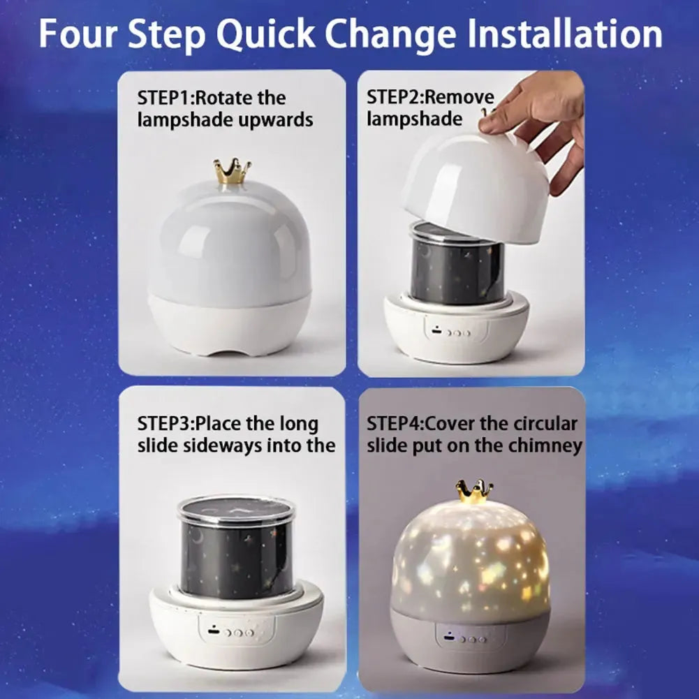 Nachtlicht e Kinderprojektor 2 in 1