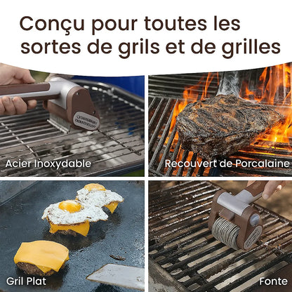 Spazzola elettrica per barbecue senza pelo