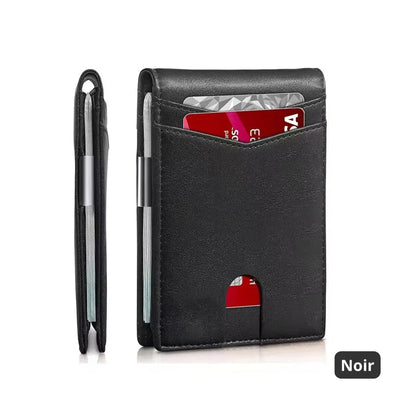 Portafoglio in pelle anti-RFID