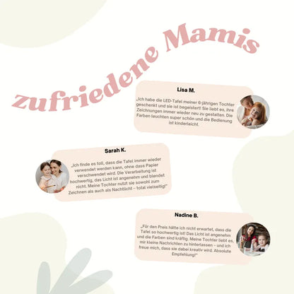 Leuchtendes LED-Zeichenbrett mit 7 Stiften - Wiederverwendbar & Kreativ
