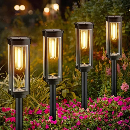 Lampade solari a LED per esterni - Illuminazione di giardini e sentieri (confezione da 2)