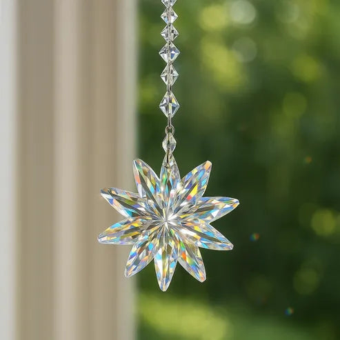 Kristall-Sonnenfänger per Lichtspiele funkelizzati